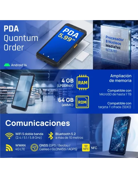 iggual PDA 5.99" 4+64GB HD+ Android 2D NFC Wifi BT