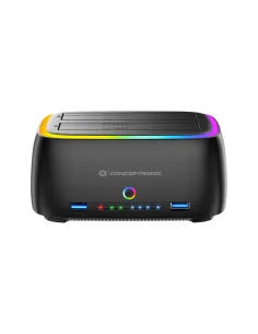 Conceptronic DONN36B base de conexión para disco duro USB 3.2 Gen 1 (3.1 Gen 1) Type-C Negro