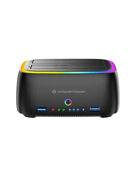 Conceptronic DONN36B base de conexión para disco duro USB 3.2 Gen 1 (3.1 Gen 1) Type-C Negro