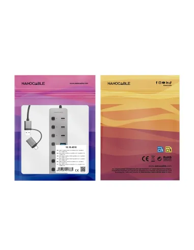 Nanocable HUB USB-C+USB-A M a 4xUSB-A + 3xUSB-C 3.0 + USB-C 5V