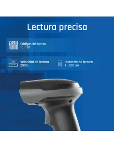 iggual Lector código barras 2D Bluetooth 2.4G base