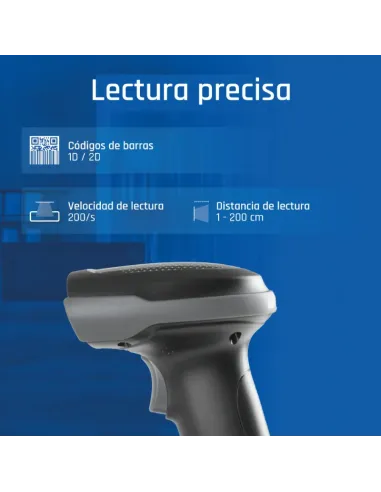 iggual Lector código barras 2D Bluetooth 2.4G base