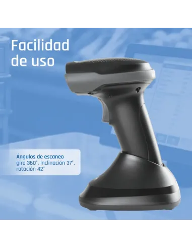 iggual Lector código barras 2D Bluetooth 2.4G base