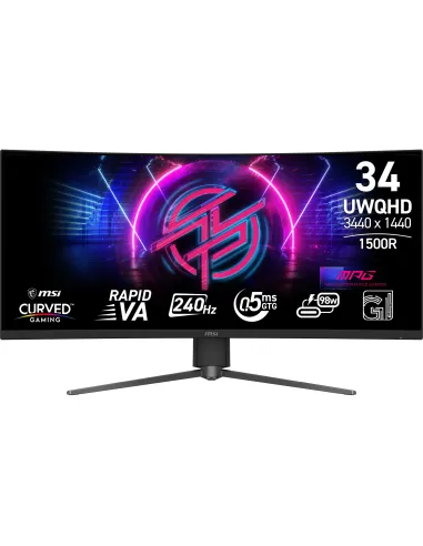 MSI MPG 346CQRF X24 pantalla para PC 86,4 cm (34") 3440 x 1440 Pixeles UltraWide Quad HD Negro