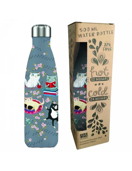 Botella isotermica enesco black crazy cats