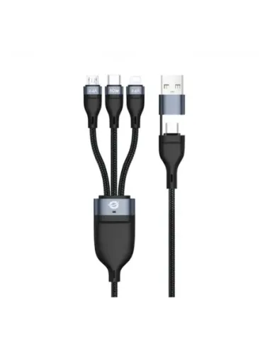 Cable usb 3in1 conceptronic 1.5m pd 3.0 100w 20v 5a 480mbps e - mark