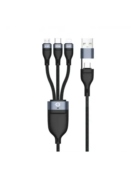 Cable usb 3in1 conceptronic 1.5m pd 3.0 100w 20v 5a 480mbps e - mark