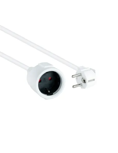 Nanocable Cable de Alimentación Alargador, Blanco, 5 m