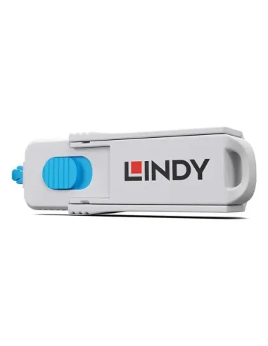 Lindy 40320 bloqueador de puerto Bloqueador de puerto + clave HDMI Azul, Gris Acrilonitrilo butadieno estireno (ABS) 1 pieza(s)