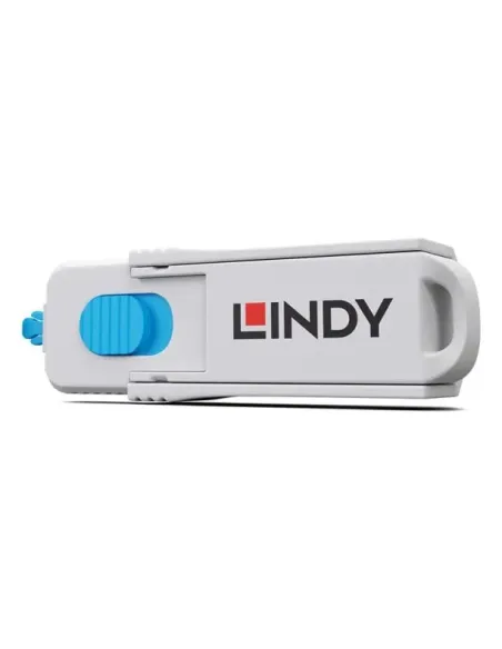 Lindy 40320 bloqueador de puerto Bloqueador de puerto + clave HDMI Azul, Gris Acrilonitrilo butadieno estireno (ABS) 1 pieza(s)