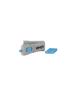 Lindy 40324 bloqueador de puerto Bloqueador de puerto + clave DisplayPort Azul Acrilonitrilo butadieno estireno (ABS) 5 pieza(s)
