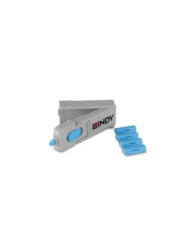 Lindy 40324 bloqueador de puerto Bloqueador de puerto + clave DisplayPort Azul Acrilonitrilo butadieno estireno (ABS) 5 pieza(s)
