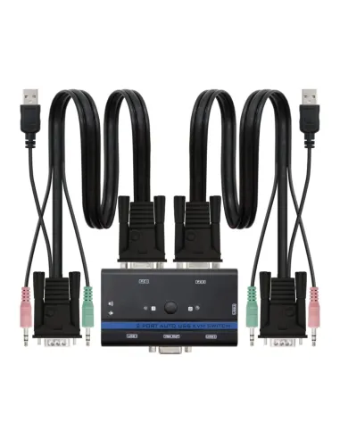 Nanocable KVM SWITCH VGA USB 1U-2PC+CABLE