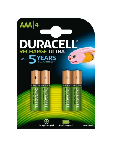 Duracell Pila Recargable HR03 AAA 800mAh Blister*4