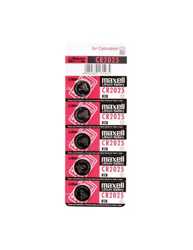 Maxell  Pila Botón Litio CR2025 3V Blister*5 - Comprar Maxell  Pila Botón Litio CR2025 3V Blister*5