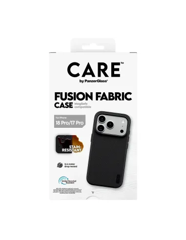 PanzerGlass CARE™ by ® Fusion Fabric Case Black w. MagSafe iPhone 18 Pro | 17 Pro funda para teléfono móvil 16 cm (6.3") Negro