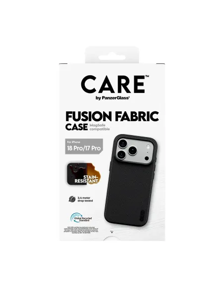 PanzerGlass CARE™ by ® Fusion Fabric Case Black w. MagSafe iPhone 18 Pro | 17 Pro funda para teléfono móvil 16 cm (6.3") Negro