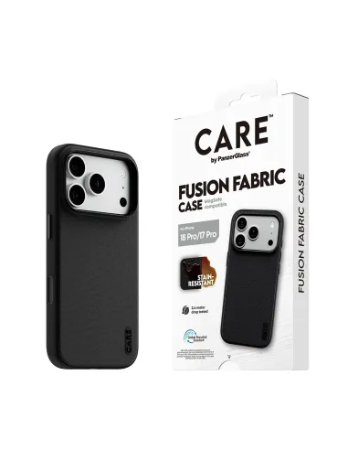 PanzerGlass CARE™ by ® Fusion Fabric Case Black w. MagSafe iPhone 18 Pro | 17 Pro funda para teléfono móvil 16 cm (6.3") Negro