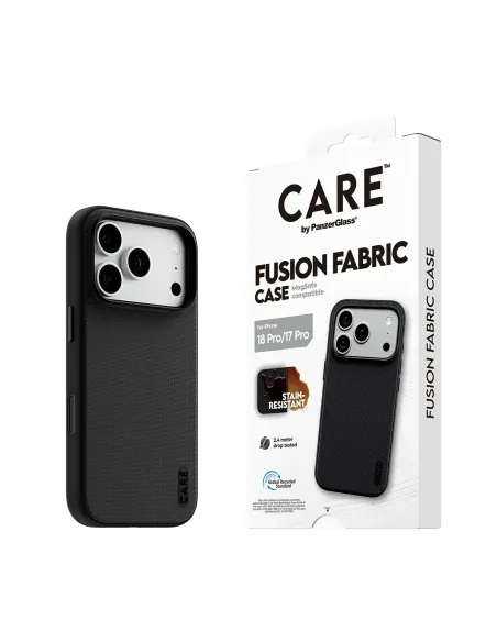 PanzerGlass CARE™ by ® Fusion Fabric Case Black w. MagSafe iPhone 18 Pro | 17 Pro funda para teléfono móvil 16 cm (6.3") Negro