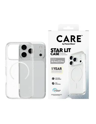 PanzerGlass CARE™ by ® Star Lit Case w. MagSafe iPhone 18 Pro | 17 Pro funda para teléfono móvil Transparente