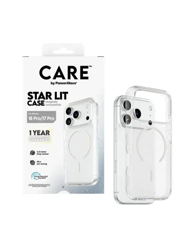 PanzerGlass CARE™ by ® Star Lit Case w. MagSafe iPhone 18 Pro | 17 Pro funda para teléfono móvil Transparente