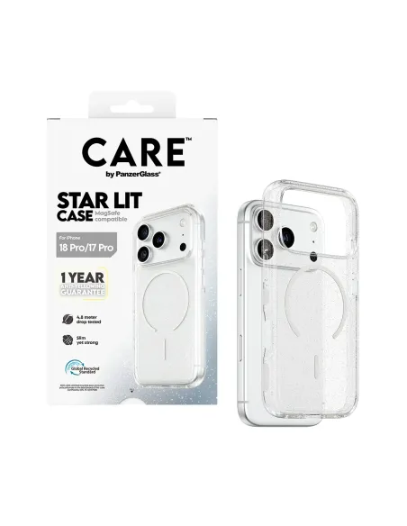 PanzerGlass CARE™ by ® Star Lit Case w. MagSafe iPhone 18 Pro | 17 Pro funda para teléfono móvil Transparente