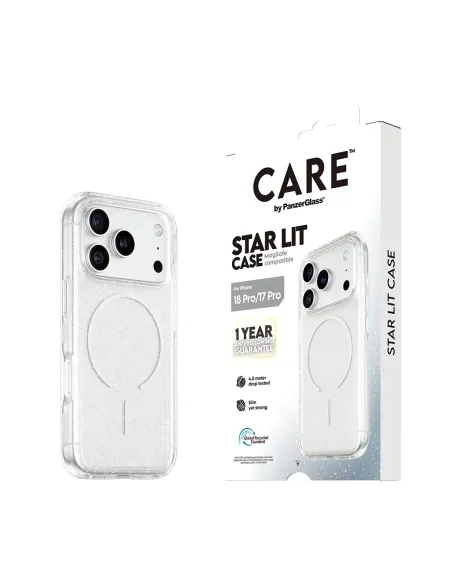 PanzerGlass CARE™ by ® Star Lit Case w. MagSafe iPhone 18 Pro | 17 Pro funda para teléfono móvil Transparente