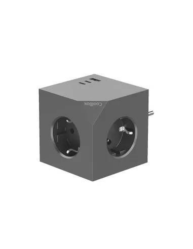 CoolBox CUBIK BASE 3 ENCHUFES CON CARGA USB C+A