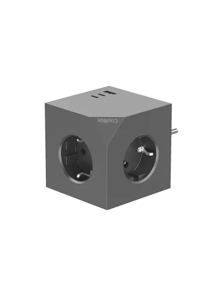 CoolBox CUBIK BASE 3 ENCHUFES CON CARGA USB C+A