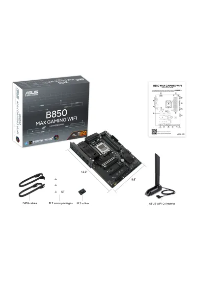 ASUS B850 MAX GAMING WIFI AMD B850 Zócalo AM5 ATX