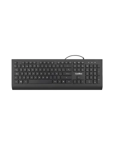 CoolBox TECLADO USB FLAT PRO TECLAS CHOCOLATE 1.8M DE CABLE 610G. SILENCIOSO
