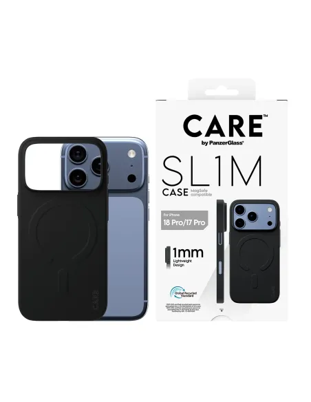 PanzerGlass CARE™ by ® SL1M Case Black w. MagSafe iPhone 18 Pro | 17 Pro funda para teléfono móvil Negro