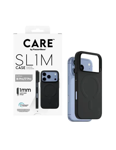 PanzerGlass CARE™ by ® SL1M Case Black w. MagSafe iPhone 18 Pro | 17 Pro funda para teléfono móvil Negro