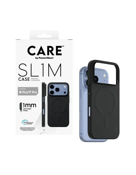 PanzerGlass CARE™ by ® SL1M Case Black w. MagSafe iPhone 18 Pro | 17 Pro funda para teléfono móvil Negro
