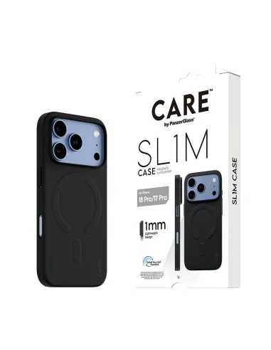 PanzerGlass CARE™ by ® SL1M Case Black w. MagSafe iPhone 18 Pro | 17 Pro funda para teléfono móvil Negro