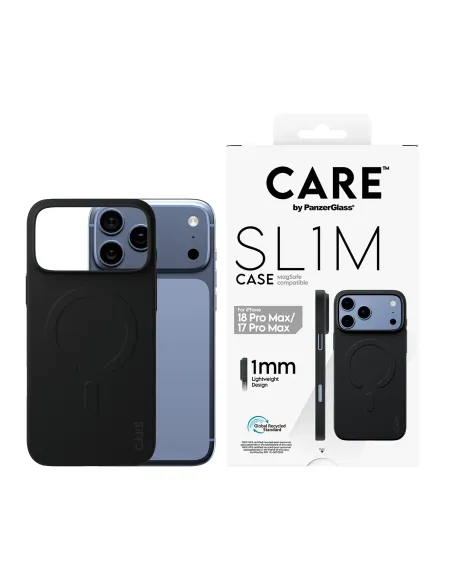PanzerGlass CARE™ by ® SL1M Case Black w. MagSafe iPhone 18 Pro Max | 17 Pro Max funda para teléfono móvil Negro