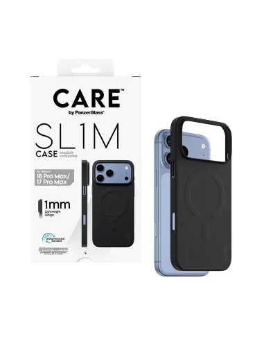 PanzerGlass CARE™ by ® SL1M Case Black w. MagSafe iPhone 18 Pro Max | 17 Pro Max funda para teléfono móvil Negro