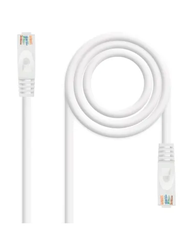 Nanocable Cable de red latiguillo RJ45 LSZH Cat.6A UTP AWG24, Blanco, 3.0m