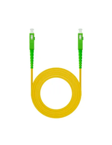 Nanocable Cable de Fibra Óptica SC/APC a SC/APC Monomodo Simplex LSZH, Amarillo, 1 m