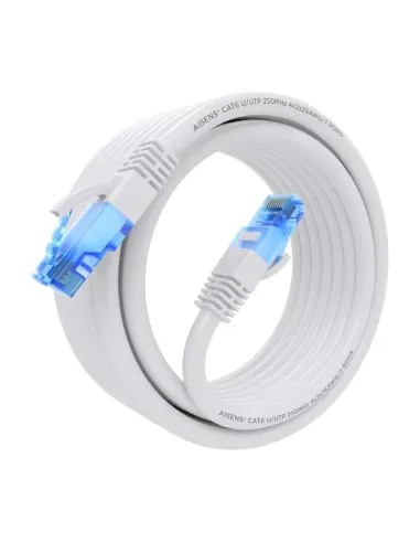 AISENS Cable De Red Latiguillo RJ45 Cat.6 UTP AWG26 CCA, Blanco, 4.0 m