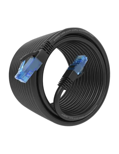 AISENS Cable De Red Latiguillo RJ45 Cat.6 UTP AWG26 CCA, Negro, 10 m