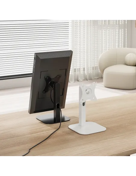AISENS Soporte de Mesa Eco Giratorio e Inclinable Para Monitor POS 2.5kg de 10"-24", Negro