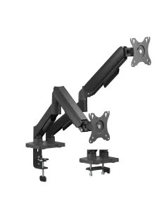 AISENS Soporte de Mesa Eco Contrapeso Giratorio e Inclinable para Monitor TV 9KG (3 Pivotes, 2 Brazos) de 17"-32", Negro