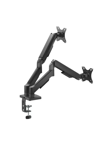 AISENS Soporte de Mesa Eco Contrapeso Giratorio e Inclinable para Monitor TV 9KG (3 Pivotes, 2 Brazos) de 17"-32", Negro