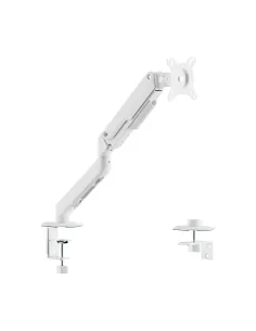 AISENS Soporte de Mesa Eco Contrapeso Giratorio e Inclinable para Monitor TV 9kg (3 PIVOTES, 1 BRAZO) de 17-32, Blanco