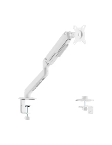 AISENS Soporte de Mesa Eco Contrapeso Giratorio e Inclinable para Monitor TV 9kg (3 PIVOTES, 1 BRAZO) de 17-32, Blanco