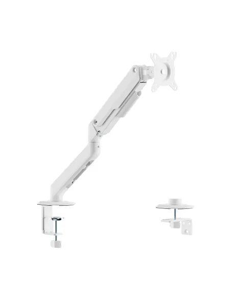 AISENS Soporte de Mesa Eco Contrapeso Giratorio e Inclinable para Monitor TV 9kg (3 PIVOTES, 1 BRAZO) de 17-32, Blanco