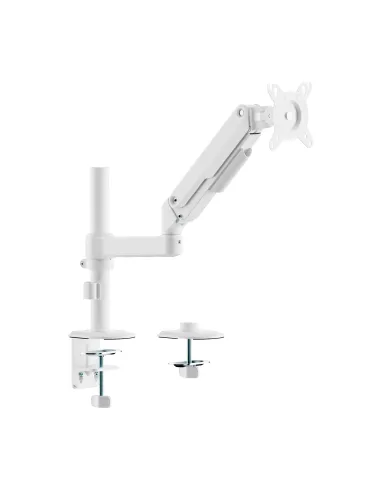 AISENS Soporte de Mesa Eco Contrapeso Giratorio e Inclinable para Monitor TV 9kg (3 PIVOTES, 1 BRAZO) de 17-32, Blanco