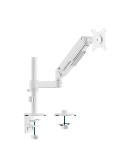 AISENS Soporte de Mesa Eco Contrapeso Giratorio e Inclinable para Monitor TV 9kg (3 PIVOTES, 1 BRAZO) de 17-32, Blanco