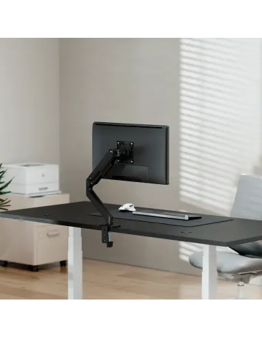 AISENS Soporte de Mesa Eco Contrapeso Giratorio e Inclinable para Monitor TV 9kg (3 Pivotes, 1 Brazo) de 17-32, Negro